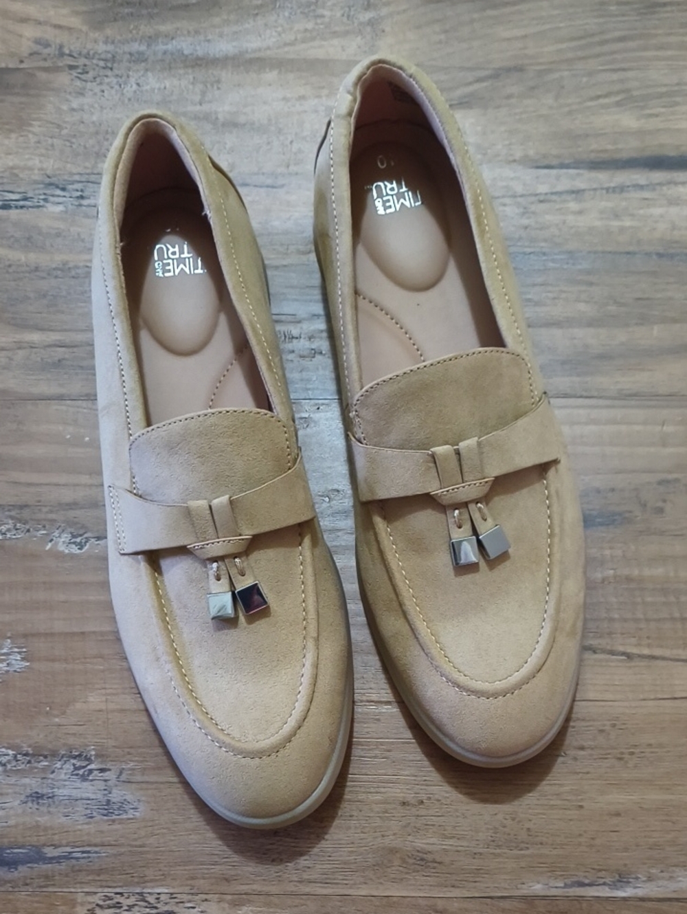 Time and Tru Tan Suede Tassel Loafers